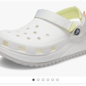 Crocs white hiker clogs